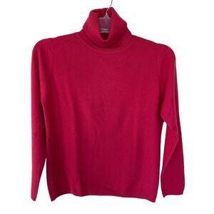 Carmel Cashmere Red Turtleneck Sweater size S